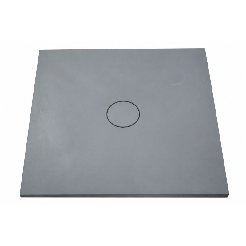 Receveur de Douche Extra-Plat 90x90x3cm O'DESIGN Iro Solidstone Gris Basalte - IRO90X90GB - NEUF