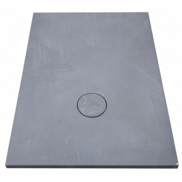 Receveur de Douche Extra-Plat 120x80x3cm O'DESIGN Iro Solidstone Tonka Gris - IRO120X80T - NEUF Déclassé