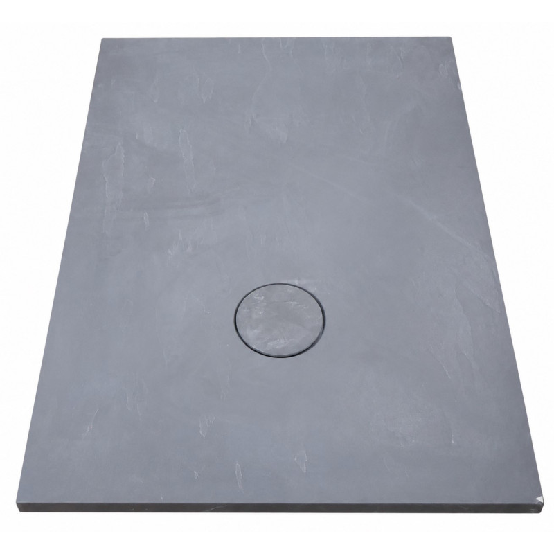 Receveur de Douche Extra-Plat 120x80x3cm O'DESIGN Iro Solidstone Tonka Gris - IRO120X80T - NEUF Déclassé