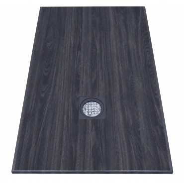 Receveur de Douche Extra-Plat 120x80x3cm O'DESIGN Alicante Solidstone Noyer Marron - ALICANTE120x80NO - NEUF