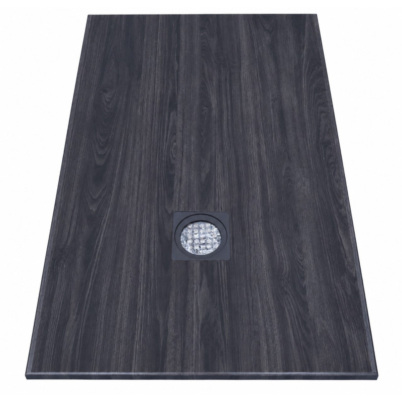 Receveur de Douche Extra-Plat 120x80x3cm O'DESIGN Alicante Solidstone Noyer Marron - ALICANTE120x80NO - NEUF