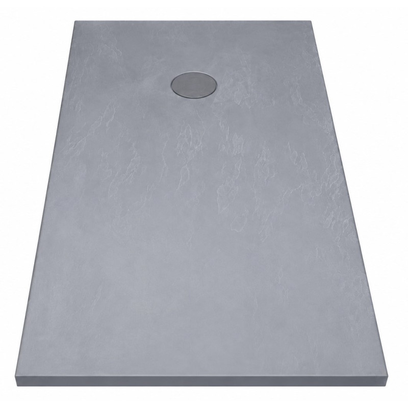 Receveur de Douche Extra-Plat 160x90x3cm O'DESIGN Iro Solidstone Tonka Gris - IRO160X90T - NEUF