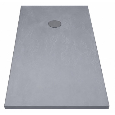 Receveur de Douche Extra-Plat 160x90x3cm O'DESIGN Iro Solidstone Tonka Gris - IRO160X90T - NEUF