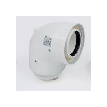 ATLANTIC - Coude Ventouse 80/125 90° - 074246