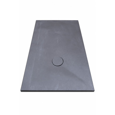 Receveur de Douche Extra-Plat 140x90x3cm O'DESIGN Iro Solidstone Tonka Gris - IRO140X90T - NEUF Déclassé