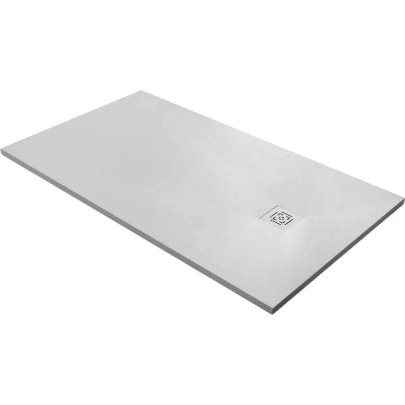 Receveur de Douche Rectangulaire 160x80cm ALTERNA DAILY'O Résine Béton Blanc - 6875512 - NEUF