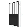 AURLANE - Paroi Douche Italienne 100x200 Noir - FAC505