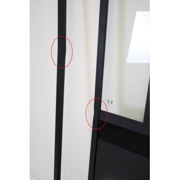 AURLANE - Paroi Douche Italienne 100x200 Noir - FAC505