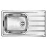 Évier à Encastrer avec Bac et Égouttoir LUISINA Rock Universal 3 86x50cm Inox Chromé - EV45001 IL - NEUF Déclassé