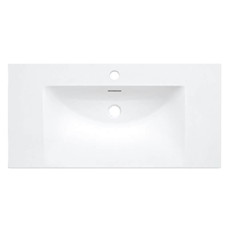 Plan Vasque Lavabo 90.5x46x16cm CEDAM Teplan Blanc Mat - TEPLAN90BL - NEUF Déclassé