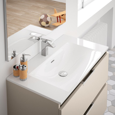 Plan Vasque Lavabo 90.5x46x16cm CEDAM Teplan Blanc Mat - TEPLAN90BL - NEUF