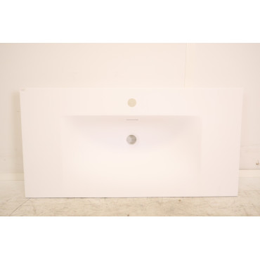 Plan Vasque Lavabo 90.5x46x16cm CEDAM Teplan Blanc Mat - TEPLAN90BL