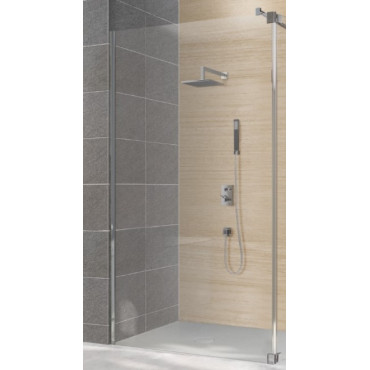 Paroi de Douche 120x200cm AQUANCE IXIA II Profil Argent Verre Transparent - IXIA29232 - NEUVE Déclassée