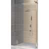 Paroi de Douche 120x200cm AQUANCE IXIA II Profil Argent Verre Transparent - IXIA29232 - NEUVE Déclassée