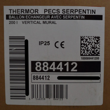 Ballon Préparateur Eau Chaude Sanitaire à Échangeur Serpentin 200L THERMOR 884412