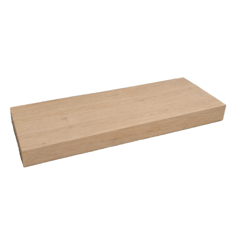 Plan de Toilette Stratifié PT15 Rebombée Droite INSTINCT 140x50x15cm Effet Chêne - 007293203 - NEUF