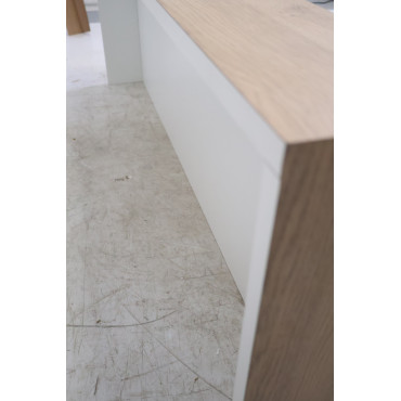 Plan de Toilette Stratifié PT15 Rebombée Droite INSTINCT 140x50x15cm