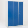 Vestiaire Industrie Salissante 3 Colonnes Fermeture Moraillon 180x120x50cm - NT-SA-3