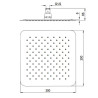 Tête de Douche Pommeau Extra-Fin 30x30cm O'DESIGN Inox Chromé - 2005