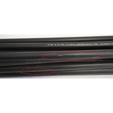 Lot de 17 Tubes Conduits Rigides Tulipés Sans Halogène 3m/Tube SCHNEIDER ELECTRIC Mureva 2cm Noir - IMT49014