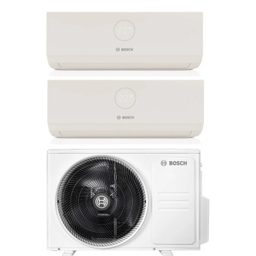 Ensemble de Climatisation Réversible 4,1kW BOSCH Climate 5000M Bi-Split 2 Unités Intérieures - 7733701986-7733701987