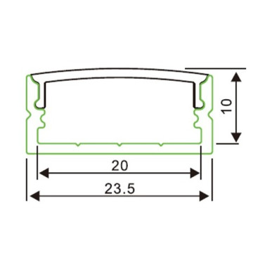 Lot de  Barres de Profilé ASLED en Aluminium 2m - PRSXL5X2M - NEUF