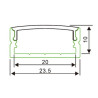 Lot de  Barres de Profilé ASLED en Aluminium 2m - PRSXL5X2M - NEUF