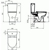 Pack WC PORCHER Okyris Sortie Horziontale Sans Bride Blanc - P100001