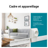 Lot de 8 Moulures PLANET Keva 7,5x2 cm 2 compartiments blanc Artic 2m - 11600 - NEUF