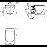 Pack WC Toilette Suspendues avec Abattant IDEAL Standard avec de Chute - T354601 - NEUVE