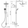 Colonne de douche STANDARD Idealrain chrome - A5689AA -