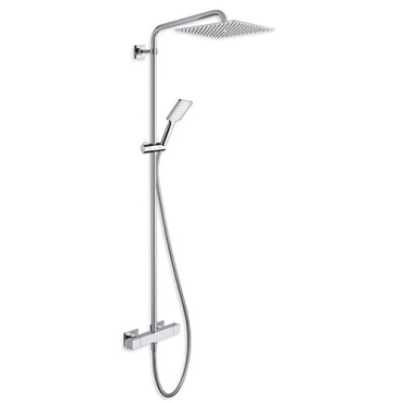 Colonne de Douche avec Mitigeur Thermostatique ONDYNA QUADRI 250 Chromé - QD48551 - NEUVE