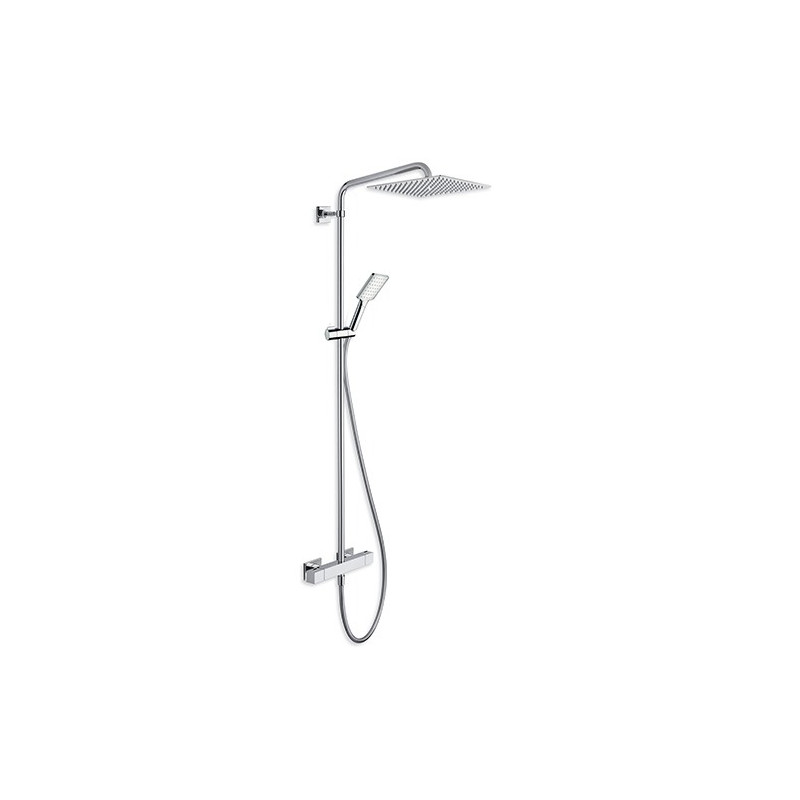 Colonne de Douche avec Mitigeur Thermostatique ONDYNA QUADRI 250 Chromé - QD48551 - NEUVE
