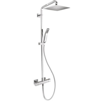Colonne de Douche avec Mitigeur Thermostatique CRISTINA ONDYNA Quarelo 250 Chromée - QD47851 - NEUVE