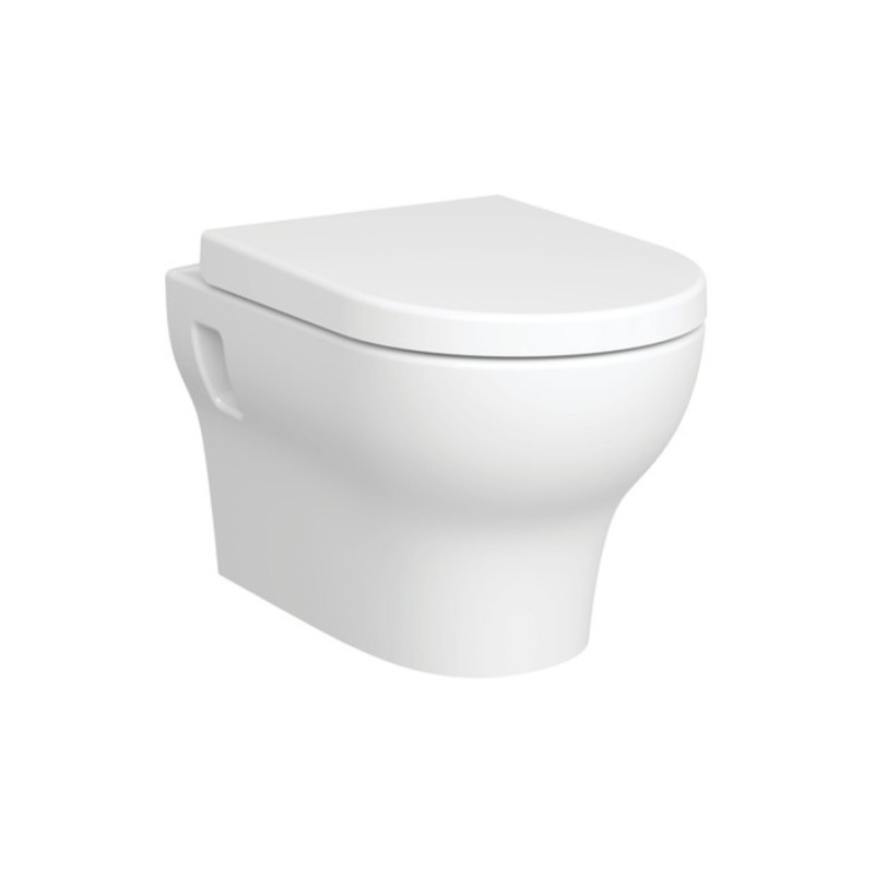 Pack WC  Toilettes DOMAO 200 Sans Bride avec Abattant Frein de Chute Blanc - 7787N003-6329 - NEUVE