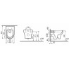 Pack WC  Toilettes Suspendue DOMAO 200 Sans Bride avec Abattant Frein de Blanc - 7787N003-6329 - NEUVE