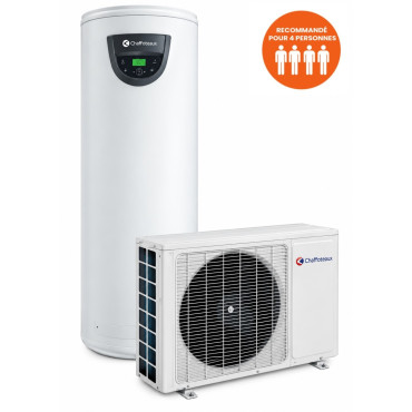 Chauffe-Eau Thermodynamique 200L CHAFFOTEAUX Aquanext Split Flex Vertical avec Unité Extérieure - 3069499 - NEUF
