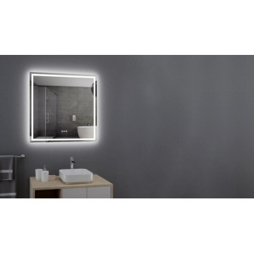 Miroir LED  PRADEL Antibuée et Antiéclat 80x80cm - P900015 - NEUF