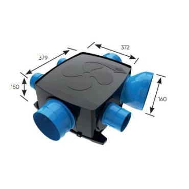 Kit Simple Flux Hygroréglable ATLANTIC Hygrocosy BC Flex  avec 3 Bouches à Piles - 412278 - NEUF