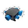 Kit Simple Flux Hygroréglable ATLANTIC Hygrocosy BC Flex  avec 3 Bouches à Piles - 412278 - NEUF