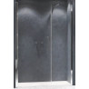 Paroi de Douche 200x117-121cm NOVELLINI Young Porte Pivotante avec Paroi Fixe Profil Silver - Y2GFL117-1B - NEUVE