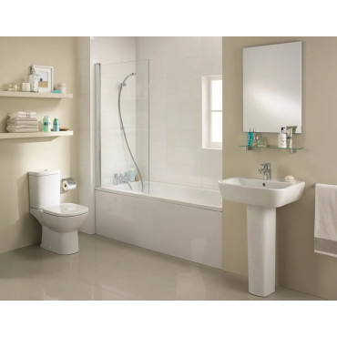 Pare-Baignoire 80x140cm IDEAL Connect 2 Pivotant en Chrome - T9923EO - NEUF