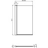 Pare-Baignoire 80x140cm IDEAL STANDARD Connect 2 Pivotant en Chrome - T9923EO -