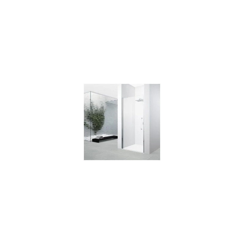 Porte de Douche Pivotante NOVELLINI Young 2 1B 67-71cm Satiné Chrome - Y21B67-4K - NEUVE