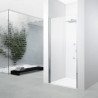 Porte de Douche Pivotante NOVELLINI Young 2 1B 67-71cm Satiné Chrome - Y21B67-4K - NEUVE