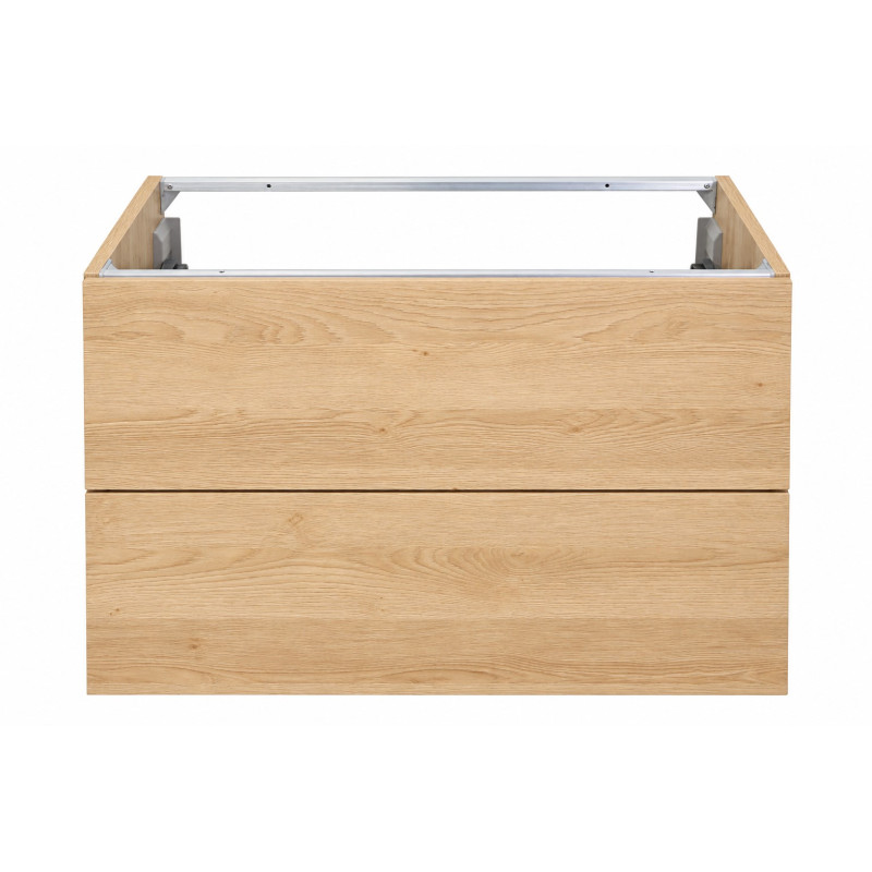 Meuble Sous-Vasque Salle de Bain ALTERNA Plenitude 60x90x46cm 2 Tiroirs Chêne - 6849509 - NEUF Déclassé