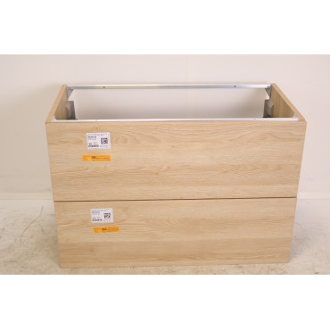 Meuble Sous-Vasque Salle de Bain ALTERNA Plenitude 60x90x46cm 2 Tiroirs Chêne - 6849509
