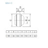 Buse de  ATLANTIC BAH-C 16Cm Aluminium pour Conduit Circulaire - 535703 - NEUVE