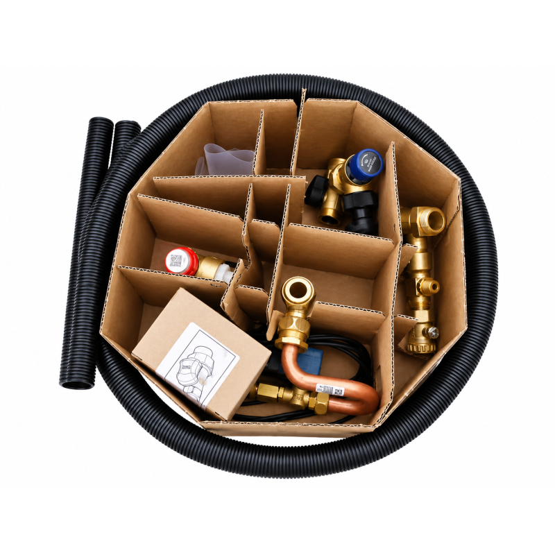Kit de Raccordement avec Plaque SAUNIER DUVAL Duomax/Heliotwin avec Remplissage Automatique pour Chaudière - 0010040212 - NEUVE