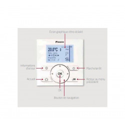 DAIKIN EKRUCBL1C - Télécommande simplifiée pour pompe à chaleur Altherma